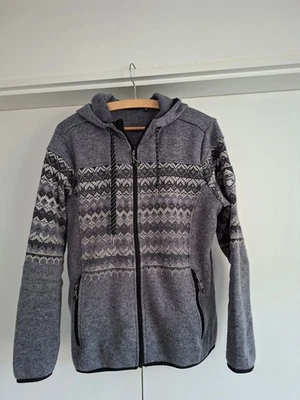 CMP Damen Strickfleece Jacke Kapuze grau beige Gr. D44/XL I-50 gebr.w.Neu - Bild 1 von 4