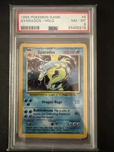 PSA 8 Pokémon TCG Gyarados Base Set 6/102 Holo Unlimited Holo Rare - Picture 1 of 2