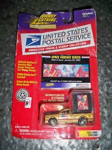 Johnny Lightning 1:64 scale US Postal Service 1991 GMC Syclone + Clone Stamps