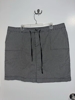 CJ Banks By Christopher And Banks Skirt Skort Buffalo Check Black And White 20W - Изображение 1 из 4