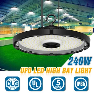 240 Watts UFO LED High Bay Light Commercial Factory Barm Warehouse Shop Lights - Picture 1 of 13