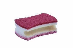 Esponja exfoliante Superio con agarre, resistente doble cara - roja - Imagen 1 de 1