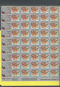 Lote #1 (2) hojas de sellos de Navidad - Imagen 1 de 2