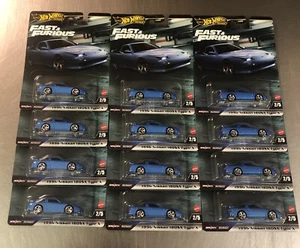 HOT WHEELS 2024 PREMIUM H CASE FAST & FURIOUS 1996 NISSAN 180SX TYPE X LOT OF 12 - Picture 1 of 9