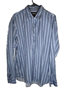 Camicia Michael Kors uomo XLarge blu manica lunga abbottonata vestibilità classica - Foto 1 di 4