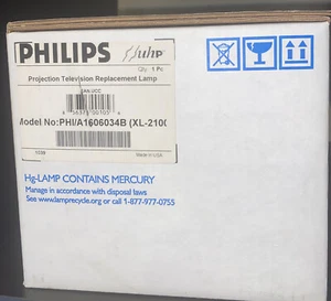 Philips Lamp/Bulb/Housing for Sony XL2100 XL-2100 XL-2100U XL2100U A-1606-034-B - Picture 1 of 3