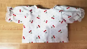 CAMICIA CILIEGIE PIZZO BIANCO per 16" CPK Cavolo Patch Bambini - Foto 1 di 2