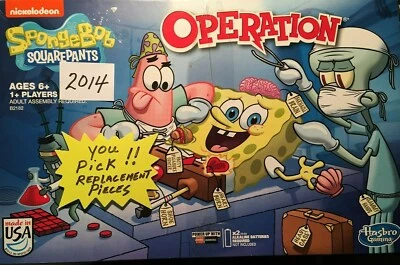 Operation SpongeBob Game Replacement Pieces Nickelodeon 2014 You PIck Free Ship - Image 1 of 2