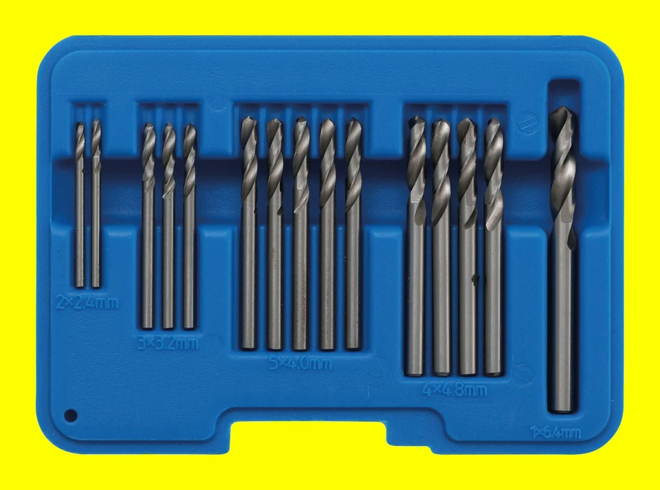 BGS Blindnietbohrer Satz HSS 2 4 6 4 Mm 15 Tlg.