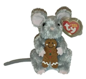 Juguete de peluche Ty Beanie Baby AGITANDO el ratón de pan de jengibre 5,5" NUEVO MWMTs - Imagen 1 de 8