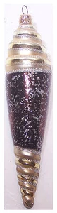 Jim Marvin lila/silber 8" Spirale Träne Ornament Tschechische Republik W-2849-0185 - Bild 1 von 1