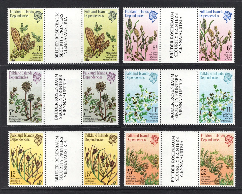 M9991 FID-Georgia del Sur 1981 SG89/94 - 1981 Plantas en pares de canaletas impresas. Foto 1 de 1