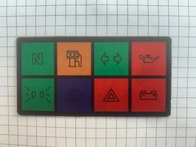 Ducati 600, 750, 900 etc. Warnschild Instrumenteneinheit - Bild 1 von 2