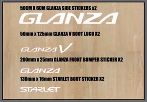 Pegatinas laterales estilo Toyota Starlet Glanza Ep91 - Juego de 8 - Imagen 1 de 5
