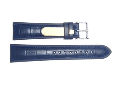 Correa de reloj azul de 22 mm de cuero de becerro genuino modelo DI "IMPERATOR WAPRO" Foto 1 de 3