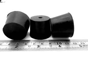 Tappo in gomma per tappo bottiglia #6,5, 1 foro centrale, spina adatta a fori da 1 1/8" a 1 1/4" - Foto 1 di 12