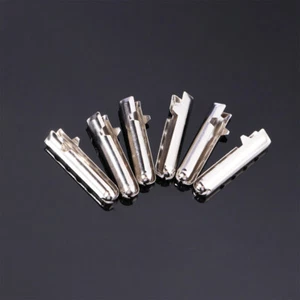 100 PCS Shoelace Metal Head Crimp End Tips Decoration Repair Part - Picture 1 of 12