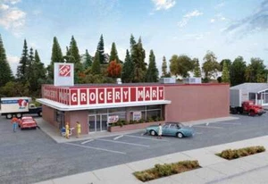 Walthers Cornerstone HO Scale Building/Structure Kit Vintage Grocery Store - Picture 1 of 3