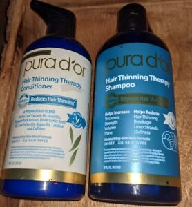 PURA D'OR Dor Hair Thinning Therapy Shampoo & Conditioner Clinically Tested 16oz