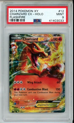 2014 POKEMON FLASHFIRE CHARIZARD EX #12 HOLO FOIL PSA 9 MINT #41403033 - Image 1 of 2
