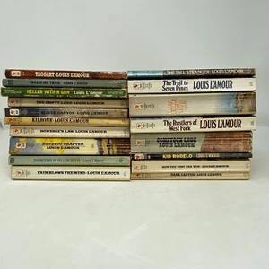 Vintage (18) LOUIS L’AMOUR Western Book Lot Paperback - Imagen 1 de 8