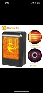 500W Mini Portable Desktop Heater Electric Heating Fan Winter Personal Heaters - Picture 1 of 6