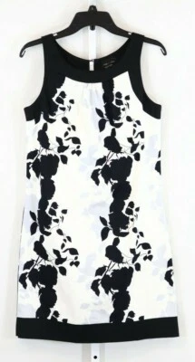 Vestido Max and Cleo Mujer Damas Negro Blanco Floral Sin Mangas Talla 6 NUEVO Foto 1 de 4