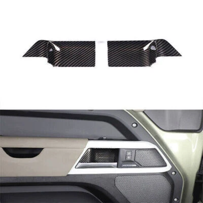 Copo tigela porta interna fibra de carbono acabamento tampa 2020-2023 para Land Rover Defender 90 - Imagem 1 de 4