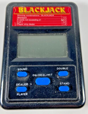 Juego de blackjack de bolsillo electrónico de colección probado funciona Foto 1 de 2