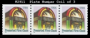 USA4 #2911 MNH PNC3 Pl #111111 Juke Box (BEP) - Picture 1 of 1