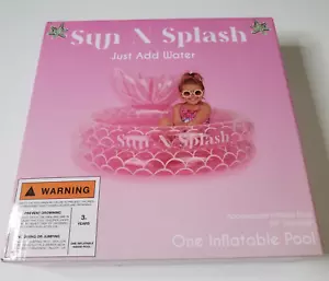 Piscina inflable para niños Sun N Splash 36" de diámetro rosa sirena nueva en caja - Imagen 1 de 11