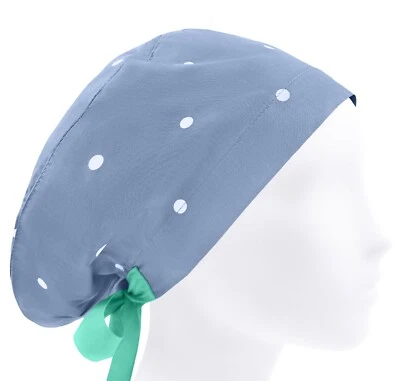 Surgery caps, nurse scrub hat, surgical cap, polka dot scrub hats, medical cap - Image 1 of 3