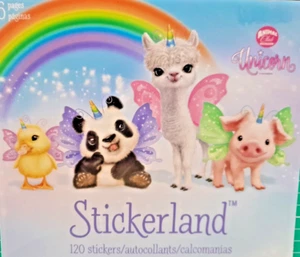 UNICORN Animals Stickers Panda, Pig, Llama, Elephant Stickerland 120 Stickers - Picture 1 of 6