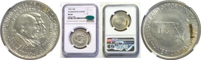 1953 50C Washington-Carver Commemorative Half Dollar NGC MS-66  CAC - Image 1 of 3