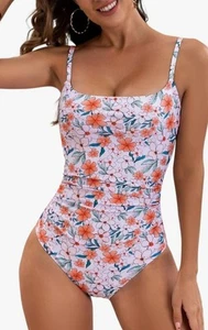 Eomenie Women's One Piece Swimsuits Tummy Control Ruched Bathing Suit 1 Piece - Picture 1 of 13