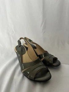 Softspots Neima SS0000104 Womens Pewter Nubuck Heeled Sandals Shoes 8.5 - Picture 1 of 5