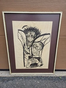 Robert Overman Hodgell (1922 - 2000) Linolschnitt Der Sprecher Jesus Christus - Bild 1 von 13