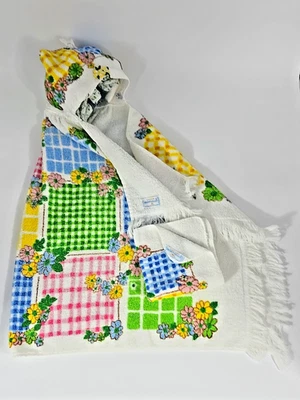 Vtg Handmade Baby Child Hooded Bath Wrap Cannon Monticello Towel & Washcloth - Image 1 of 4