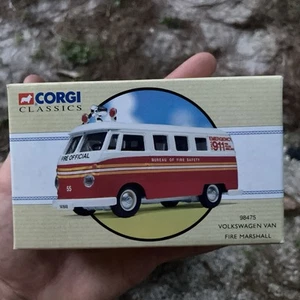 CORGI CLASSICS Volkswagen Van FIRE MARSHALL #98475 LIMITED. EDITION 09389/11,500 - Picture 1 of 8