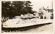 1948 Portland Oregon Rose Festival Grand Sweep Stakes Float Real photo Postcard