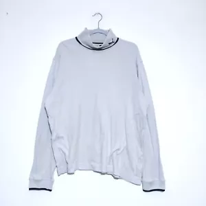 Vintage Puma Sweatshirt Turtleneck Pullover Sweater Light Blue Size L Sportswear - Picture 1 of 11