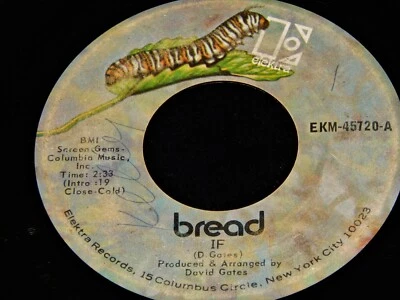 Vintage Record, BREAD: IF & TAKE COMFORT, 45 rpm, 1971, Southern Rock - Image 1 of 4