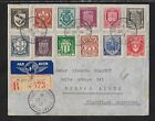 FRANCE TO ARGENTINA AIR MAIL REGISTERED MULTIFRANKED COVER 1942