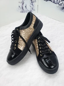 Clearance Womens black gold boots sneakers EU37|US6 Shoes for women - Picture 1 of 9