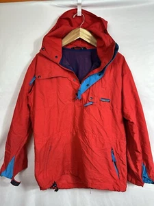 Patagonia Vintage Windbreaker Mantel Jacke Small Rot - Bild 1 von 9