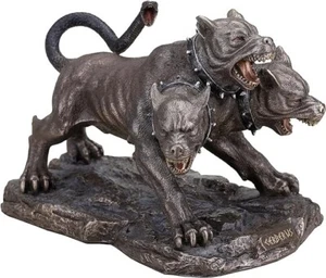 5 1/4 Zoll Cerberus Der dreiköpfige Hund des Hades Kaltgussharz Bronze Finis - Bild 1 von 7