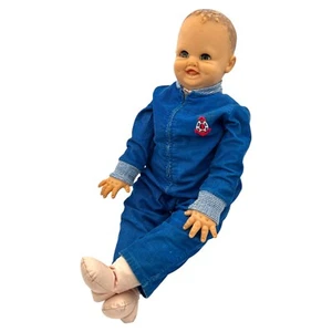 RARA bambola vintage anni 50 Georgene Averill bambino che ride Viny Heal olio panno corpo 26" - Foto 1 di 16