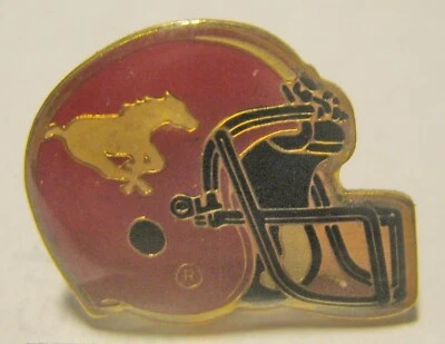 CALGARY STAMPEDERS CFL AMERICAN FOOTBALL VERY OLD SMALL OFFICIAL HELMET PIN - Image 1 of 3