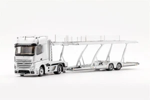 GCD 1:64 MB Actros Double Deck Trailer Silver LHD Diecast Model Car - Picture 1 of 4