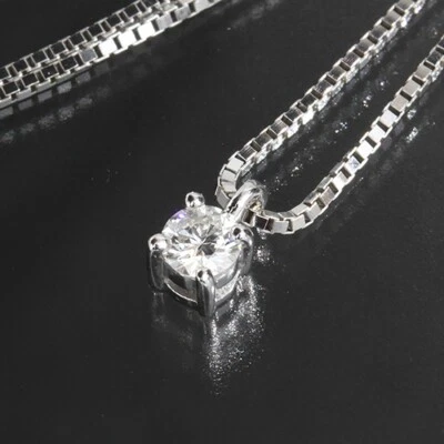 DAMIANI Diamond Necklace Stud 44cm K18WG 3.6g Box Pendant Newly Polished 6124A - Image 1 of 4